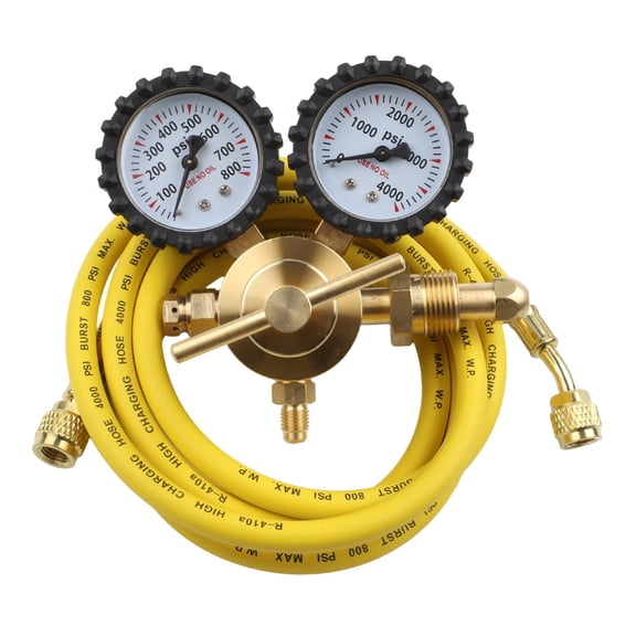 Homena Brass Nitrogen Regulator Built-in Pressure Gauge Inlet Pressure Range 1-200 Bar
