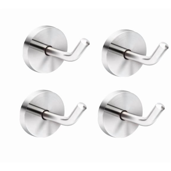 Homena Brushed Stainless Steel Short Nose Screws Wall Hooks 5.1cm Non-Magnetic
