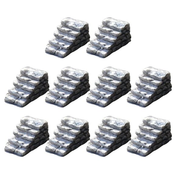 Homena Build Unique Pathways with 10PCS Resin Artificial Stone Steps for Your Garden