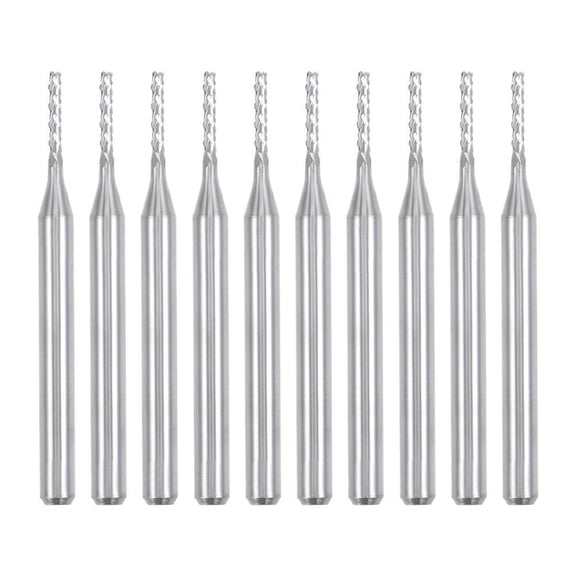 Homena Carbide End Mill Engraving Router Bits Set of 10 for PCB and CNC Machining