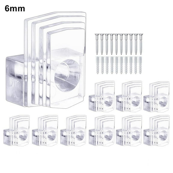 Homena Clear Plastic Mirror Holder Clips Walls Mirror Mounting Clips MIRROR HANGING KIT