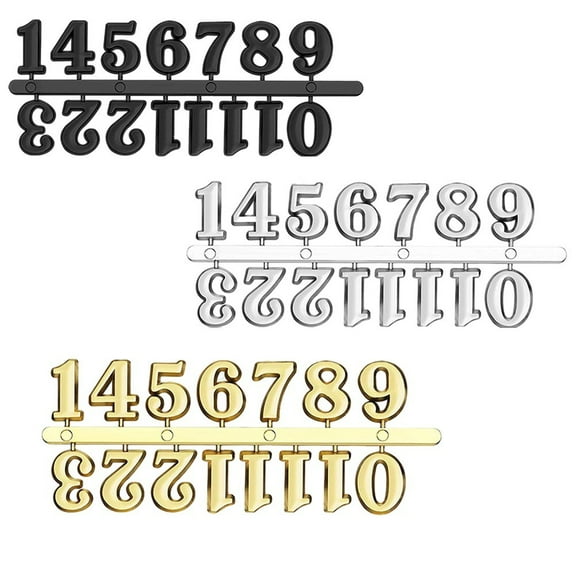Homena Clock Numerals Kit for DIY Digital Clock Arabic and Roman Numbers 3pcs Provided