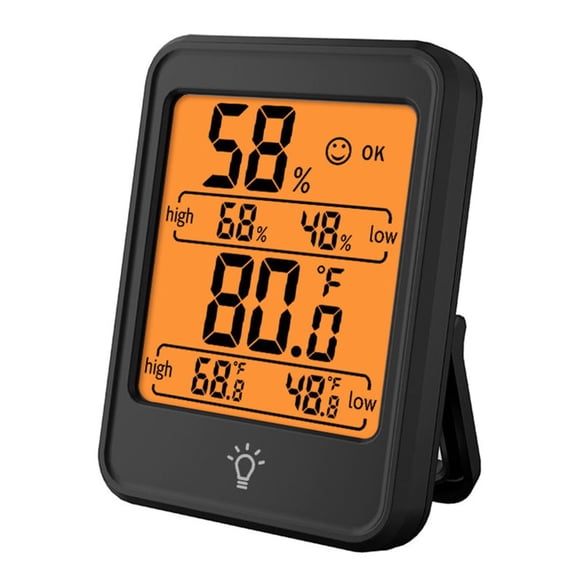 Homena Compact Indoor Digital Thermometer Hygrometer with Magnet and Touch Controls