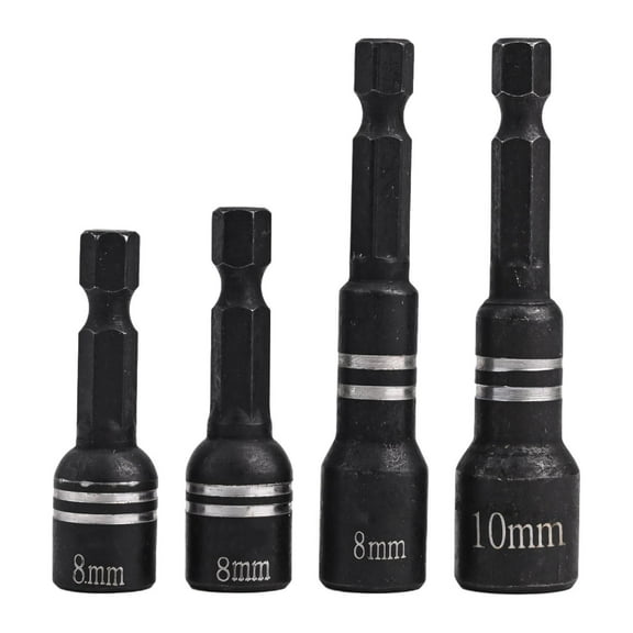 Homena Convenient and Secure Socket Set with Hex Shank for Various Applications 4Pcs