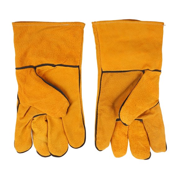 Homena Cowhide Flame-retardant Welding Work Gloves Heat-proof Metal Welding Protector