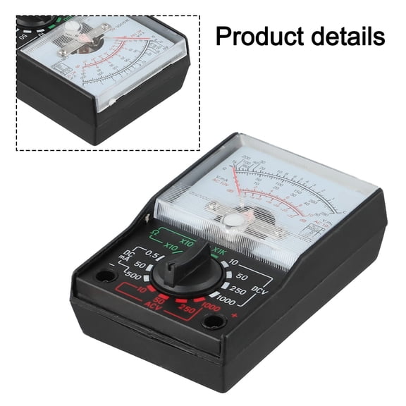 Homena DC/AC 1000V Voltmeter 250mA Ammeter 1K Resistance Meter Analog Multimeter MF-110A AC/DC Analog Multimeter Multi Meter New