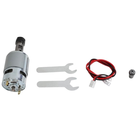 Homena DC Motor CNC 775 Spindle Motor 100W 12-24VDC 20000RMP + ER11 Collet For DIY Mini CNC 3018 3018Pro 3018Pro-Max 3018Pro-N