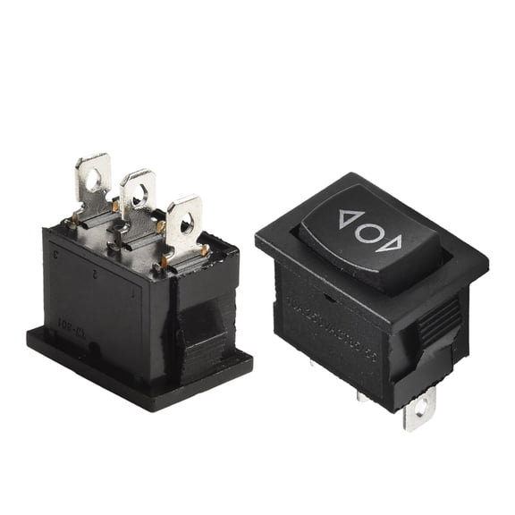 Homena DIY 3 Pin MOMENTARY ONOFF Direction Rocker Switch 21x15mm Panel Mount Rated 3A for Electrical Direction Control Applications