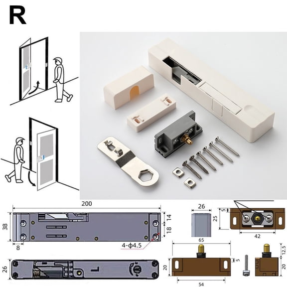 Homena Damper Damping Buffer Door Closer Adjustable Black Controlled Closing Real