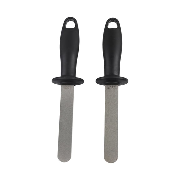 Homena Diamond Files 2pc Sharpening Tool Double Sided 400 and 1000 Grit with Handle