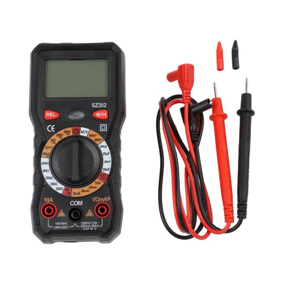 Homena Digital Multimeter SZ302 Auto AC DC Tester NCV with Backlight and Probe Storage