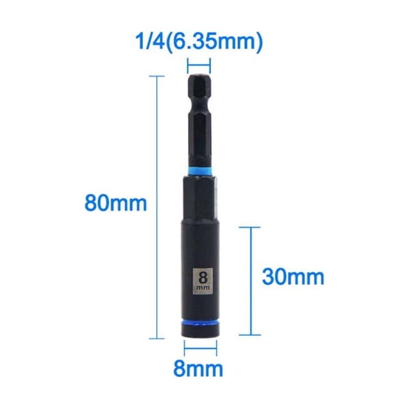 Homena Drill Bit Extension Hex Nut Driver Workshop DIY Black Finish For Pneumatic Electric Available In 1 3 5 Pcs For Car