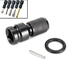 Homena Drill Chuck Converter 1/2-Inch Square Drive To 1/4-Inch Hex Female Socket Adapter Converter For Impact Air And Electric Wrench