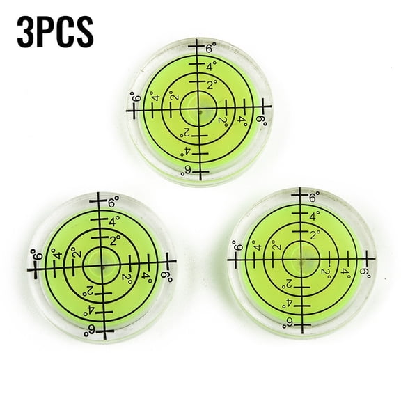 Homena Efficient and Effective Bubble Level for Precise Leveling of Machinery and Furniture 32mm Green Bullseye Set of 3