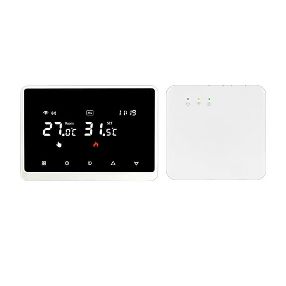 Homena Energy Efficient Heating White Black Programmable Thermostat Touch Button Control Accurate Temperature Control