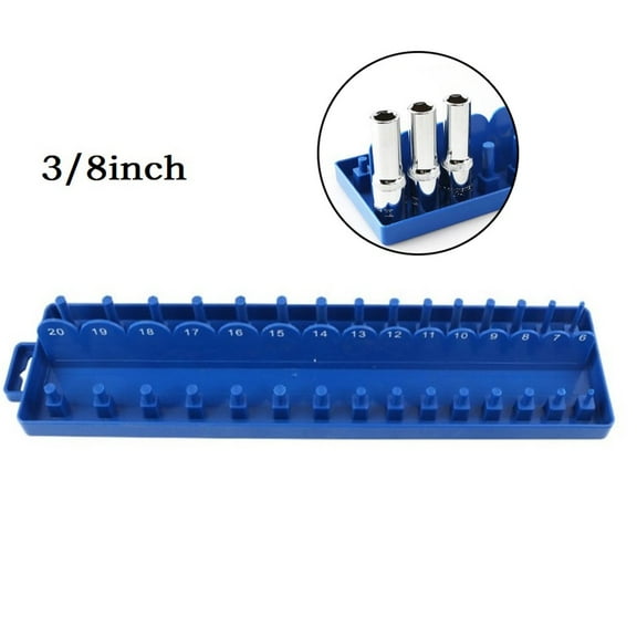 Homena Enjoy Quick and Easy Socket Retrieval with Metric Socket Storage Organizer Holder Bracket 38 inch Socket Tray Rack