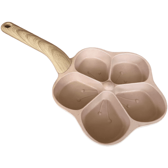 Homena Flower-shaped Aluminum Egg Frying Pan Nonstick Skillet Saucepans for Breakfast