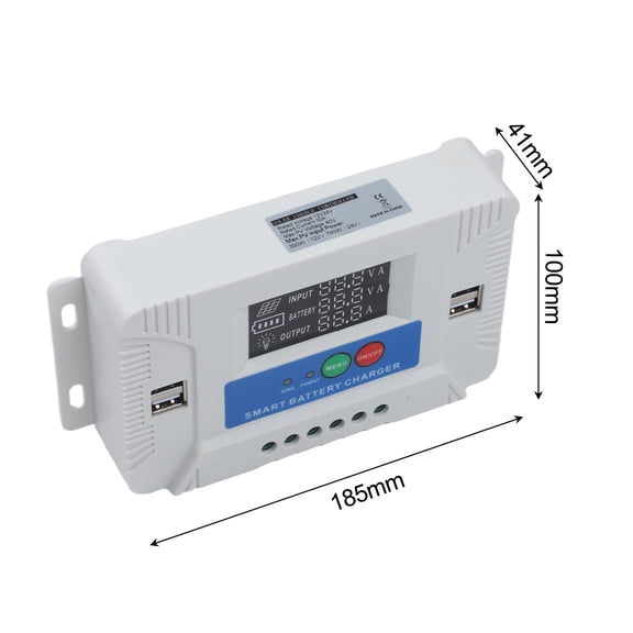 Homena For PWM 30A Solar Charge Controller 12V/24V with Temperature Sensor LCD Display