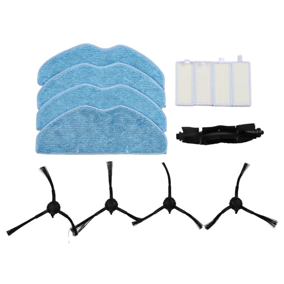 Homena For Tefal For X-Plorer Series 140+ RG9197WH / RG8577WH Explorer Series 75 S Max Mop Cloth Main / Side Brushes Vacuum Cleaner Kit