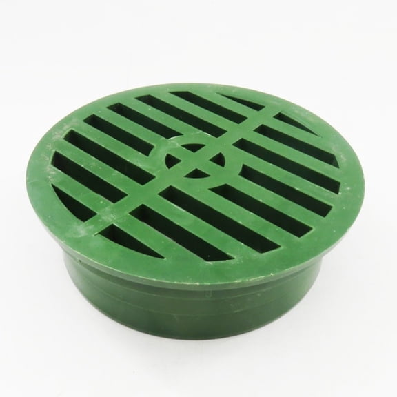 Homena Green 4 Inch PVC Lawn Drain Grate for Efficient Yard Water Drainage Systems