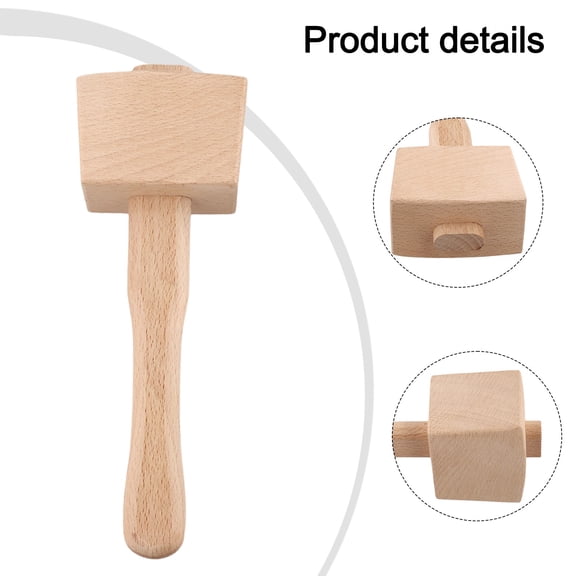 Homena Hand Tools Beechwood Hammer Installation And Assembly Craftsmanship Wooden Mallet Tool Hammer For Woodworking Clear Texture