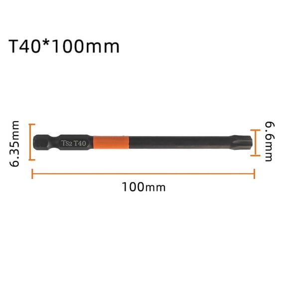 Homena Hand Tools Screwdriver Bit 1pc 1PC 1 4 Inch Hex Head Alloy Steel T10-T40 1 4 Hex Shank High Quality Silver Practical