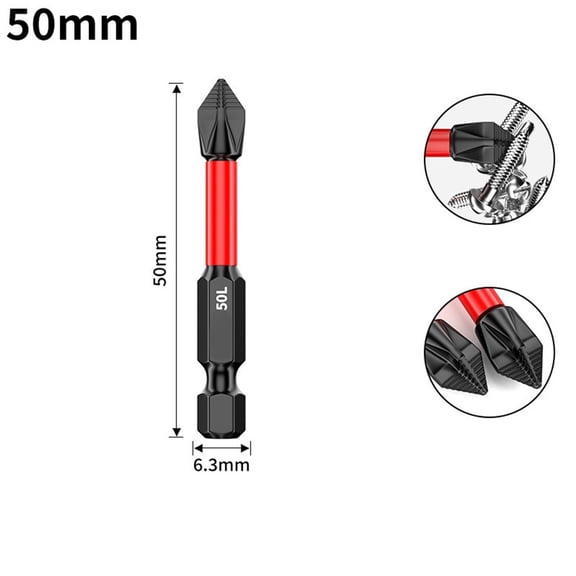 Homena High Hardness Drill Bit Cross Screwdriver Drill Bit Strong And High-Strength Operations Wear-resistant Construction