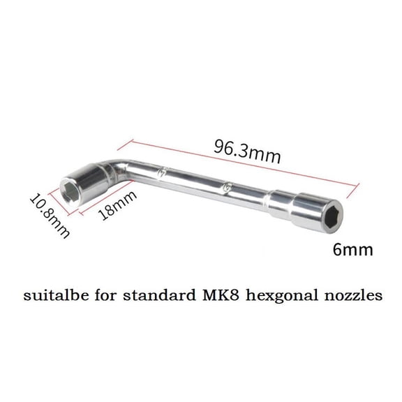 Homena High Quality Practical Attachment Socke Wrench L-shaped Hand Tool Maintenance Parts Sleeve 6/7mm 97mm Nut Repairing