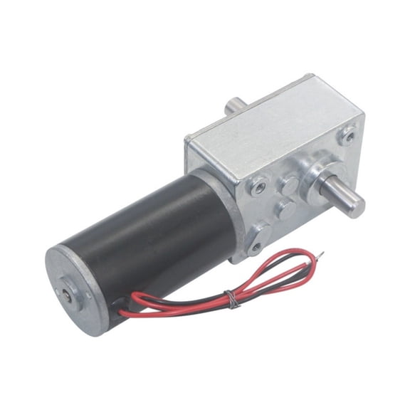 Homena High Torque Dual Shaft Worm Gear Motor 24V DC Self Locking Metal Construction