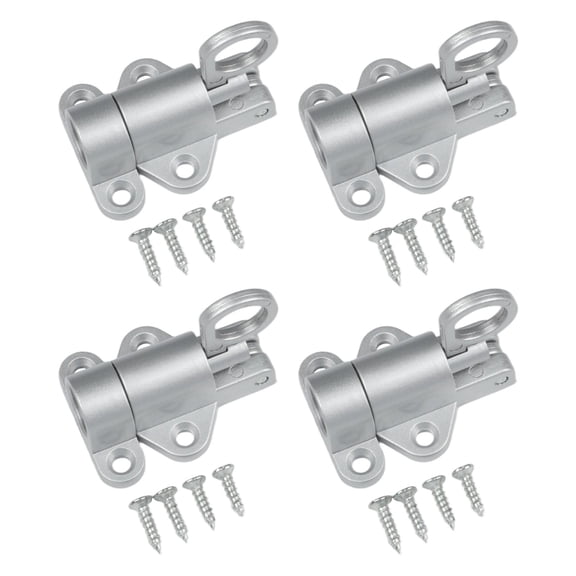 Homena Home Security Aluminum Alloy Latch Casement Latch Self Locking Spring Latch Black Hassle-free Installation Rust-resistant Finish