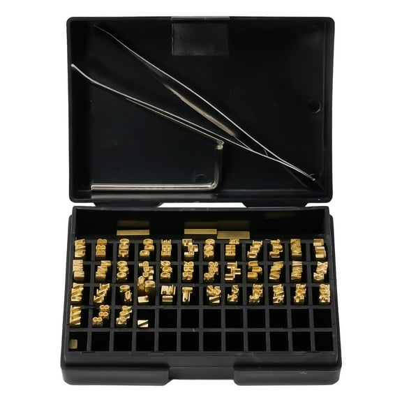 Homena Hot Stamp Word Grain Copper Letter Printing Font Coding Machine 120pcs 2x3x15mm Hot Stamp For Labeling Machine