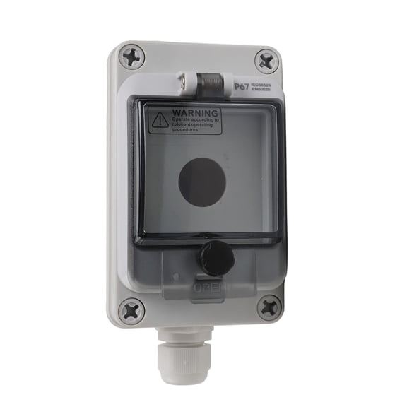 Homena IP66 Rated Outdoor Waterproof Control Box with Single Hole Button Enclosure and Leak Proof Switch Protection for Industrial Use