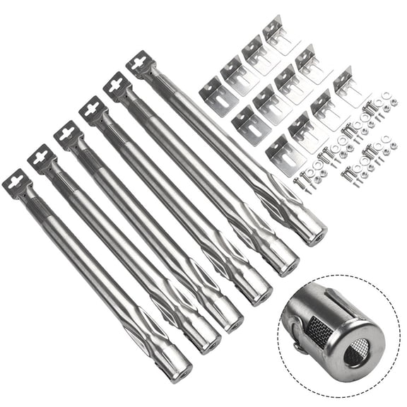 Homena Innovative Stainless Steel Burner Kit for Gas Grills Includes 6 Pack of Adjustable Burners to Enhance Your Cooking Experience