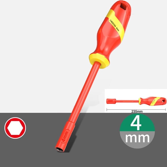 Homena Integrated Insulation VDE Insulated Socket Wrench 1000V High Voltage Safety Tool Perfect for Electricians' Use