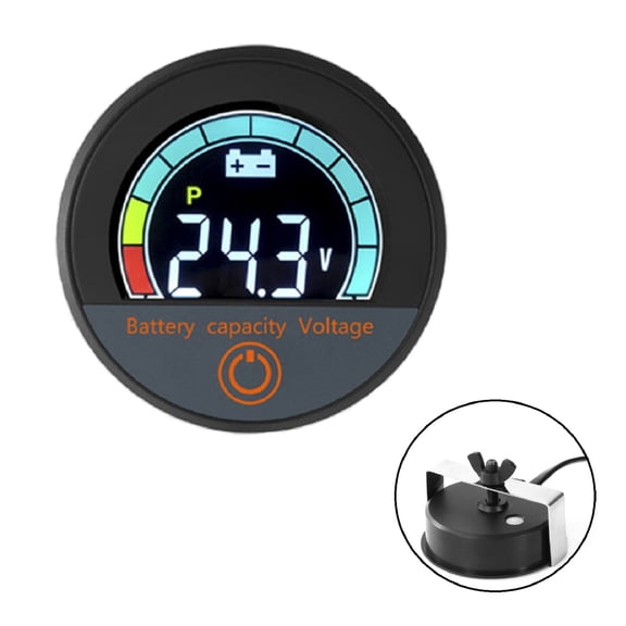 Homena LCD Display Voltage Meter with Low Voltage Alarm for Battery Monitoring