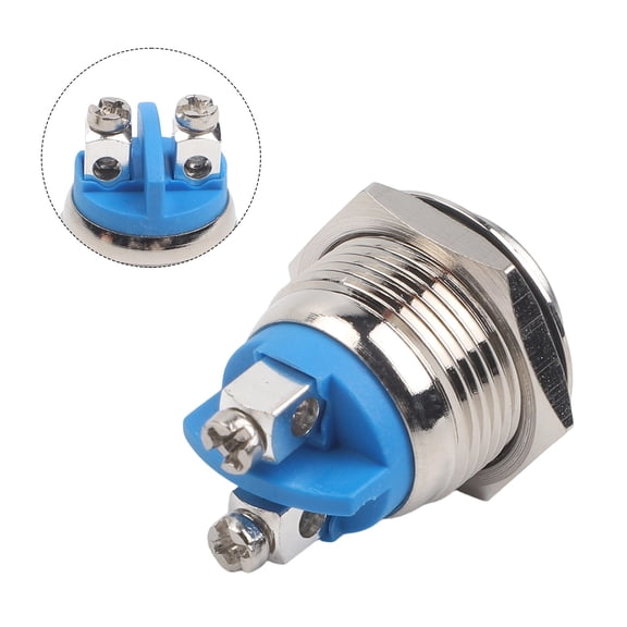 Homena Metal Waterproof Push Button Switch High Flat Head Momentary Reset Push Button Switch For Circuit Control Electromagnetic Start