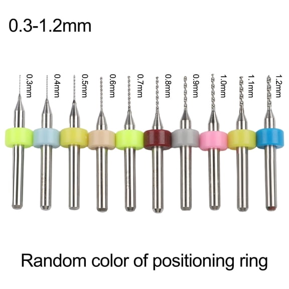 Homena Mini Drill Bits for Precision Work 10PCS Carbide Set 0 1 1 2MM Cutting Sizes 12MM Length for Various Applications