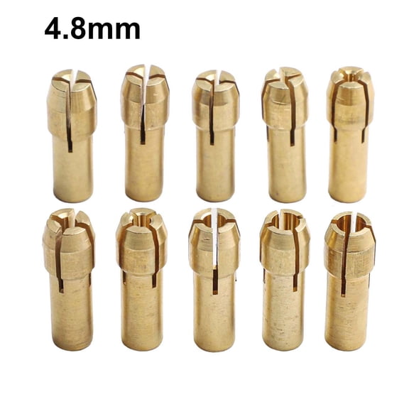 Homena Mini Drill Collet Chuck 10pcs 4.2/4.8mm Shank Brass Chucks Adapter Rotary Tool Drill Chucks Workshop Equipment Power Tools