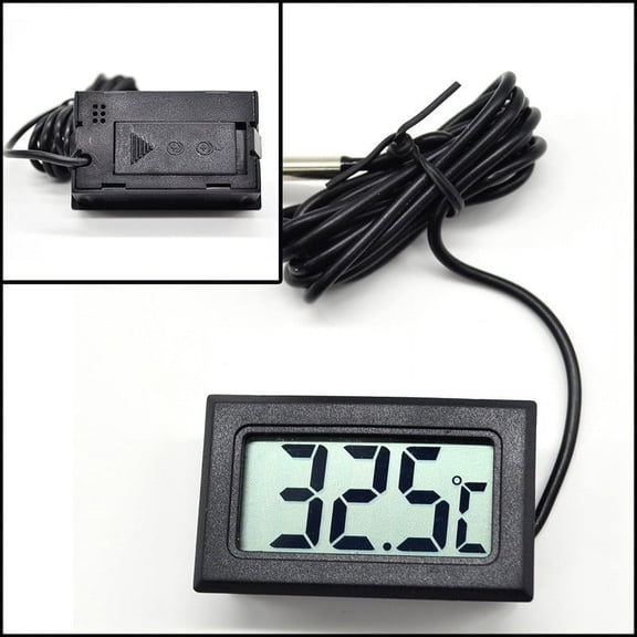 Homena Mini LCD Digital Thermometer Temperature Meter Tester Gauge W/ Waterproof Probe Refrigerator Fridge Thermometer