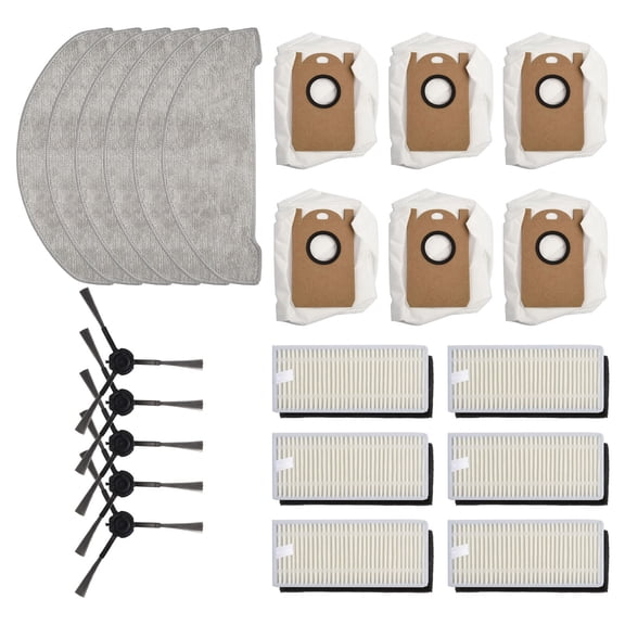 Homena Mop Cloths Dust Bags Filters Side Brushes Compatible with For IMOU RV1