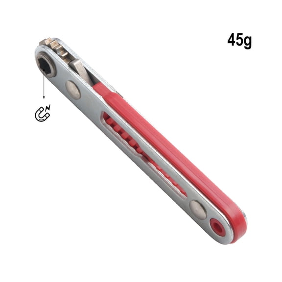 Homena Multifunctional Two-Way Ratchet Screwdriver Set Corner Bend Right Angle Magnetic Alloy Steel Material 10cm*3cm*1cm