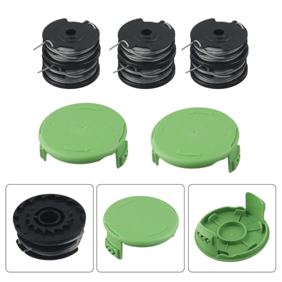 Homena Nylon Thread Double Line Spool Set Compatible with For Greenworks G40LT Trimmers Includes Six Replacement Coils and Two