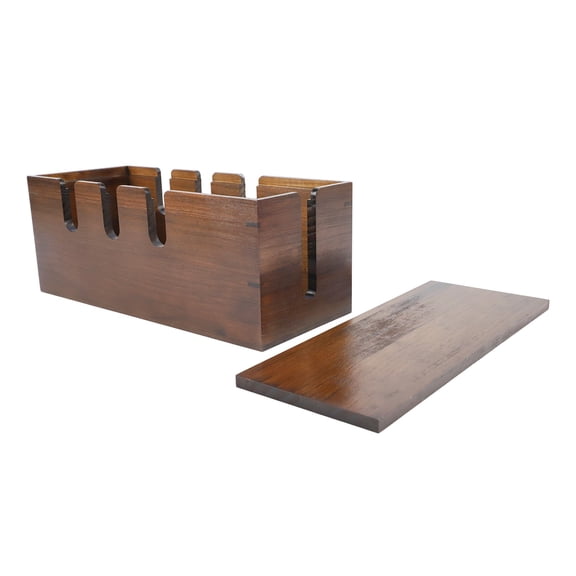 Homena Organize Electronic Devices and Cords with Solid Wood Storage Box Featuring Multifunctional Use and Easy Access