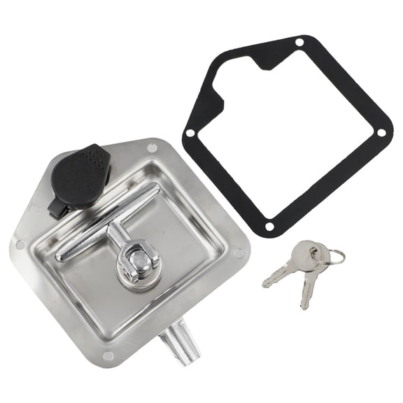 Homena Outdoor Storage Black Folding T-Handle Latch Compact Folding Handle Lock Tool Box Lock Robust Locking Solution