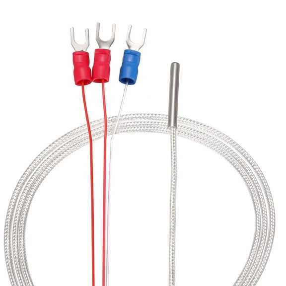 Homena PT100 Temperature Sensor Thermal Resistance Probe 1M Measuring Line Resistant To High Temperature Waterproof