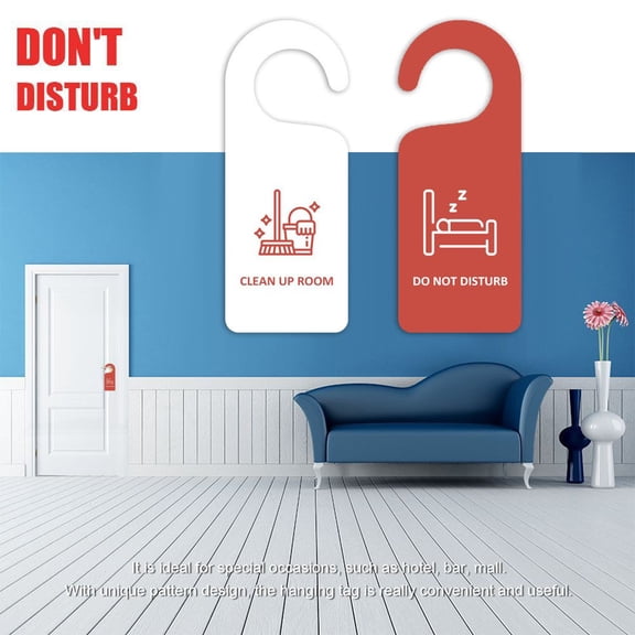 Homena PVC Hotel Do Not Disturb Please Knock On The Door English Version Hanging Meeting Reminder Sign Hanging Decoration Practical