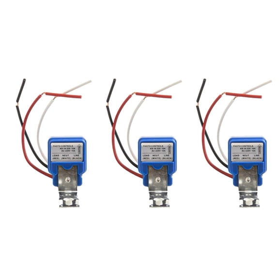 Homena Photocell Light Control Switch Set of 3 AC 220V for Gardens and Streets