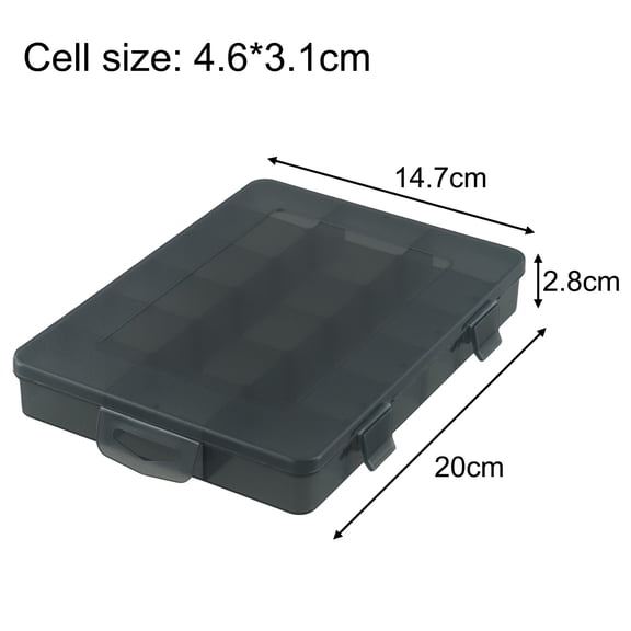 Homena Plastic Tool Parts Box Storage Screw Box Electronic Component Drill Bit Grid Box