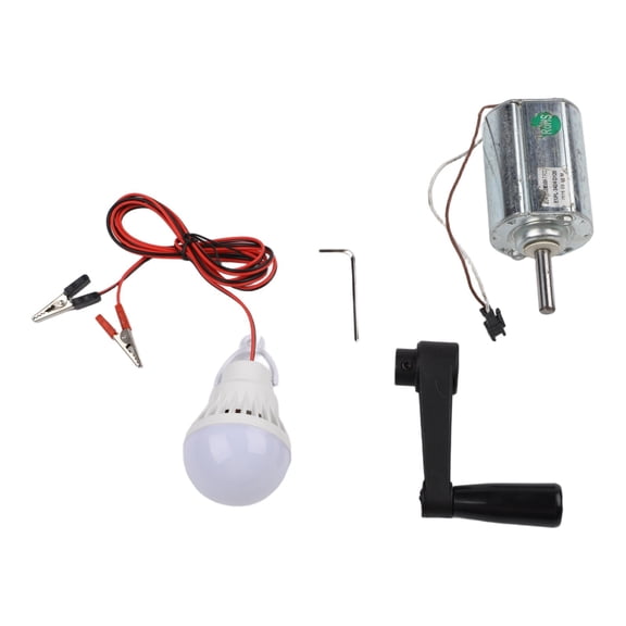 Homena Portable DIY Hand Crank Wind Turbine Generator Kit for Outdoor Fun 12V 80W