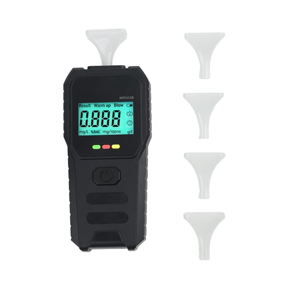 Homena Portable LED LCD Breathalyzer With Voice Broadcast And Color Indicator For PersonalAlcohol Level Testing And Safety Monitoring